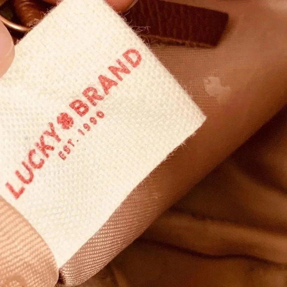 Lucky Brand Carmen Camel Tan Leather Tassel Boho Hobo Shoulder Bag - Picture 7 of 9